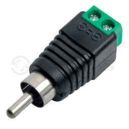 РАЗЪЕМ TS RCA штекер с клеммной колодкой, под винт