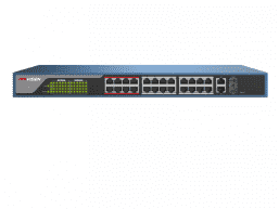 DS-3E0326P-E(B) 24 RJ45 100M PoE с грозозащитой 