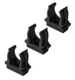 Крепеж-клипса для трубы ПНД 16 мм черная