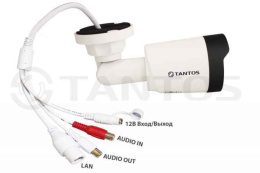 TSi-P4FP - 4 мегапиксельная уличная цилиндрическая IP камера с ИК подсветкой
