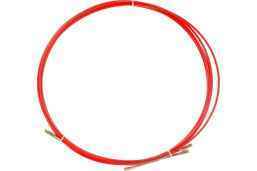 Протяжка кабельная (мини УЗК в бухте), стеклопруток, d=3,5мм, 5м КРАСНАЯ 47-1005
